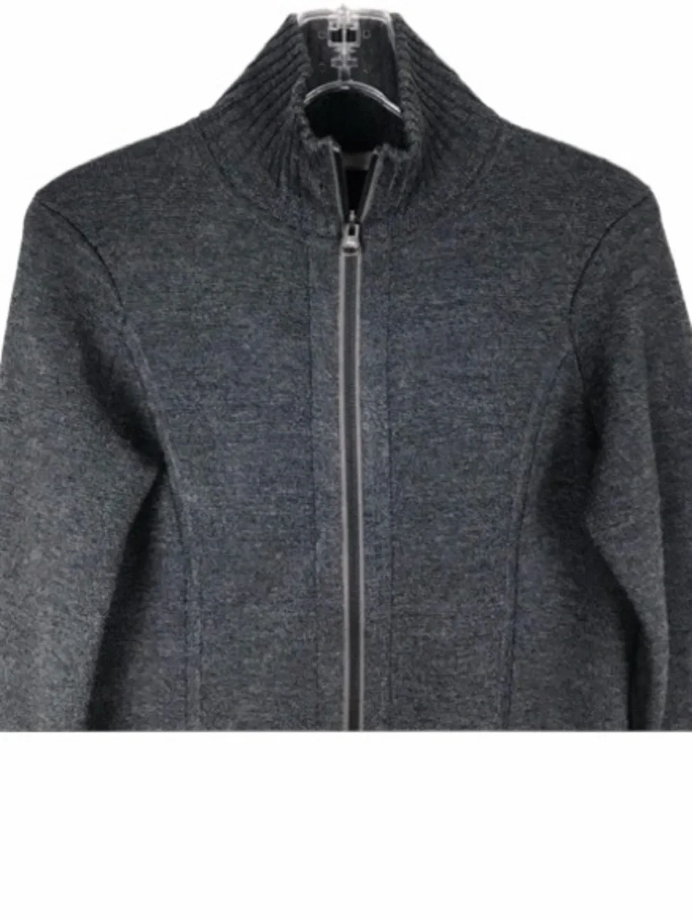 ATHLETA Chill Chaser Merino Wool Blend Sweater Coat in Charcoal Gray Small